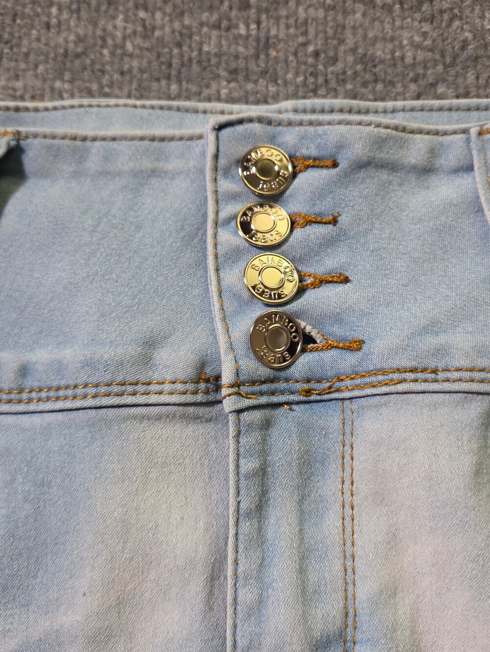 Bamboo Light Blue High Waist Skinny Jeans Size 11